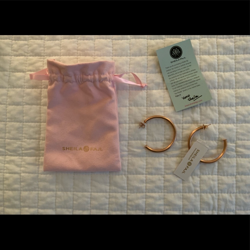 Sheila Fajl Rosegold Bangle Earrings